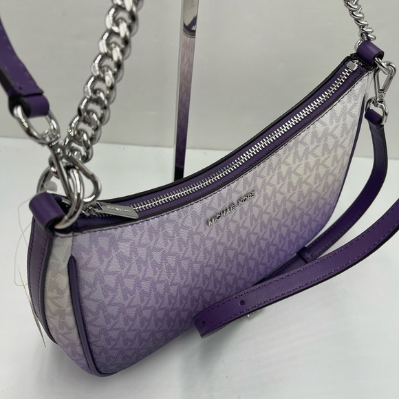 Michael Kors Jet Set Lg  Pochette Ombré Logo Crossbody XBody Bag Dark Purple
NWT - Picture 5 of 16